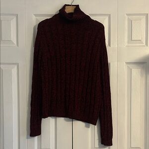 Faded Glory Maroon Cowl Neck Sweater